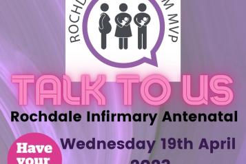 Graphic with date and time of visit to Rochdale Infirmary Antental Clinic