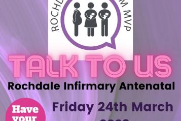 Graphic with date and time of visit to Rochdale Infirmary Antental Clinic