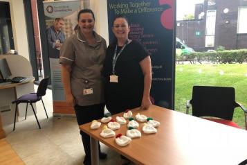 Emma Radcliffe, Healthwatch Rochdale Community Project Worker and Samantha Wheelan